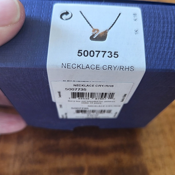 Swarovski Signarure Silver Crystal Swan Necklace - Picture 4 of 7